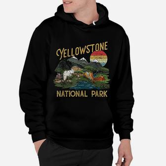 Vintage Retro Yellowstone National Park Hoodie - Seseable