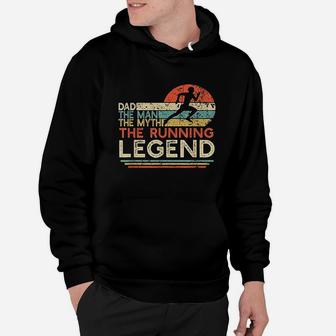 Vintage Running Dad The Man The Myth The Legend Runner Gift Hoodie - Seseable
