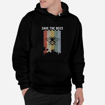 Vintage Save The Bees Retro Style Climate Change Hoodie - Seseable