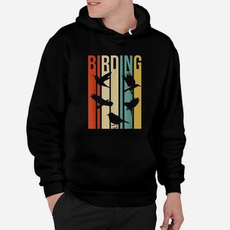 Vintage Style Birding For Birders With Birds Hoodie - Seseable