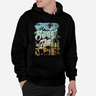 Vintage Surfer Dad Father's Day Retro Beach Hoodie - Seseable