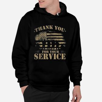 Vintage Veteran Thank You For Your Service Hoodie - Seseable