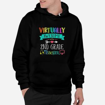 Virtual Second Grade Teacher Home Learning Back To School Hoodie - Seseable