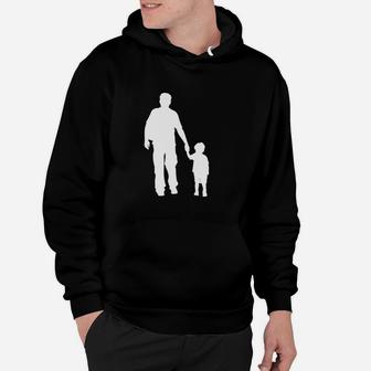Walking Dad And Son Silhouettes Hoodie - Seseable