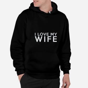 We Match I Love My Wife I Love My Husband Matching Couples Football Hoodie - Seseable