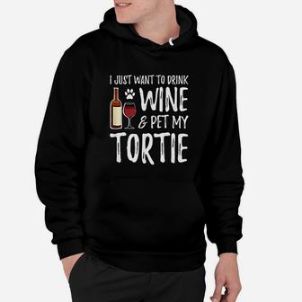 Wine And Tortie Tortie Cat Mom Hoodie - Seseable