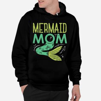 Womens Funny Mermaid Mom For The Under Water Living Mommy Hoodie - Seseable
