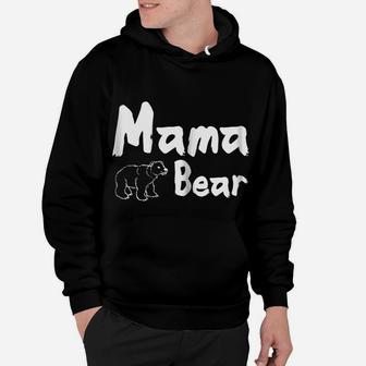 Womens Mama Bear With Bear Artwork, gifts for mom Hoodie - Seseable