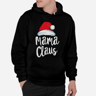 Womens Mama Claus Women Christmas Mom Family Xmas Gift Hoodie - Seseable
