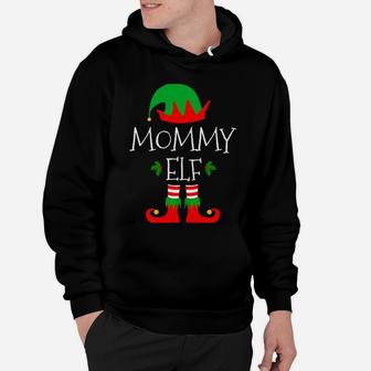 Womens Mommy Elf Matching Family Group Christmas Gifts Hoodie - Seseable