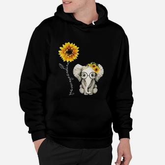 You Are My Sunshine Hippie Sunflower Elephant Gift Friends Hoodie - Seseable