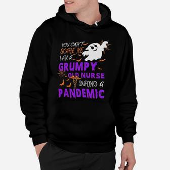 You Cant Scare Me I Am A Grumpy Old Nurse Hoodie - Seseable