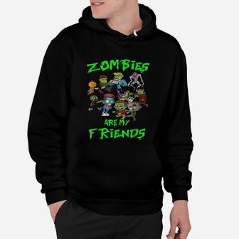 Zombies Are My Friends Halloween Hoodie - Seseable