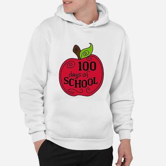 100 Days Of School Teachers Apple Hoodie - Seseable