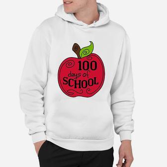 100 Days Of School Teachers Apple Hoodie - Seseable