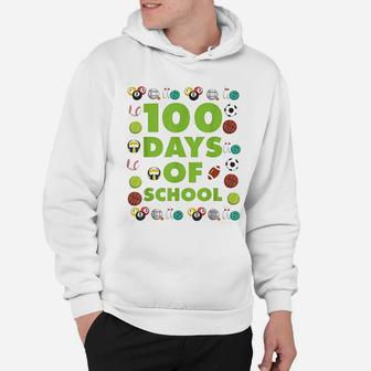 100 Days Of School Teachers Sports Lover Gifts Hoodie - Seseable