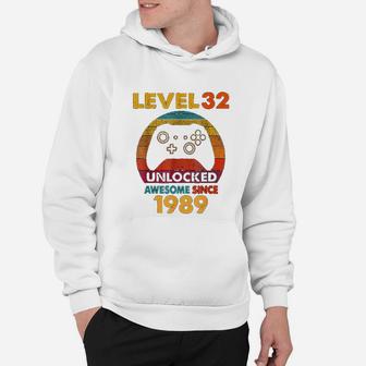 33rd Bday Boy Gamer Level 33 Unlocked Awesome Since 1989 Hoodie - Seseable