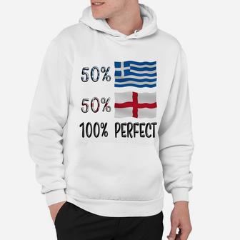 50 Greece 50 England 100 Perfect Hoodie - Seseable