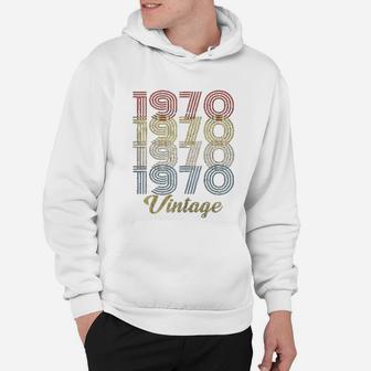 51st Birthday Gift Retro Birthday 1970 Vintage Hoodie - Seseable