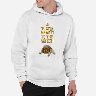 A Turtle Made It To The Water Wow Hoodie - Seseable
