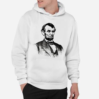 Abraham Lincoln Portrait Vintage Abe Lincoln Hoodie - Seseable