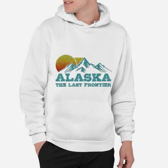 Alaska The Last Frontier Vintage Mountains Sunset Souvenir Hoodie - Seseable