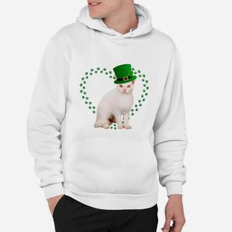 American Wirehair Heart Paw Leprechaun Hat Irish St Patricks Day Gift For Cat Lovers Hoodie - Seseable