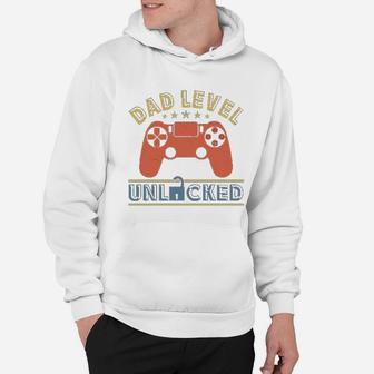 Announcement Dad Level Unlocked Soon To Be Father Hoodie - Seseable