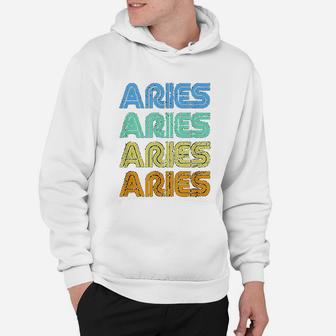 Aries Vintage Retro Zodiac Sign Aries Constellation Gift Hoodie - Seseable