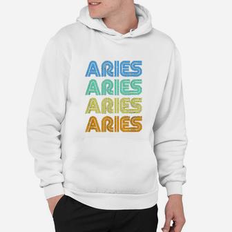 Aries Vintage Retro Zodiac Sign Aries Constellation Gift Hoodie - Seseable