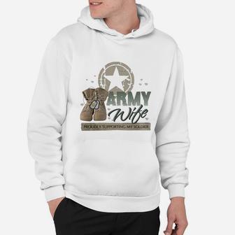 Army Wife Supporting Hoodie - Seseable
