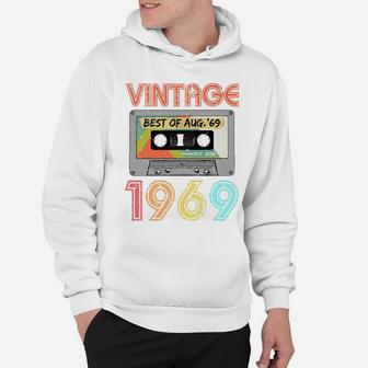 August 1969 53rd Birthday Retro Vintage 1969 Birthday Hoodie - Seseable