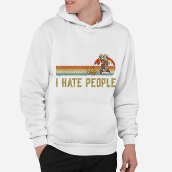 Bear Camping I Hate People Bear Drinking Outdoor Lover Hoodie - Seseable