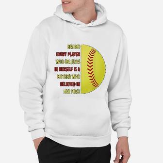 Behind Every Player Is A Mother Softball Hoodie - Seseable