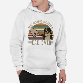 Best Bernese Mountain Dad Ever Retro Vintage Sunset Hoodie - Seseable