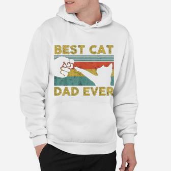 Best Cat Dad Ever Funny Cat Daddy Father Vintage Gift Hoodie - Seseable