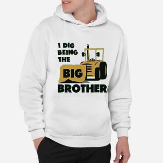 Big Brother Gift For Tractor Loving Boys Siblings Hoodie - Seseable