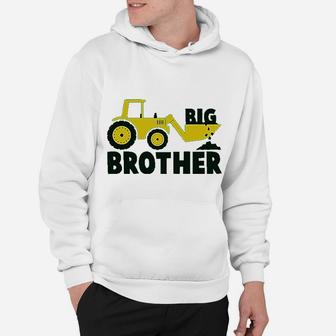 Big Brother Toddler Boys Tractor Big Bro Promoted To Big Brother Hoodie - Seseable