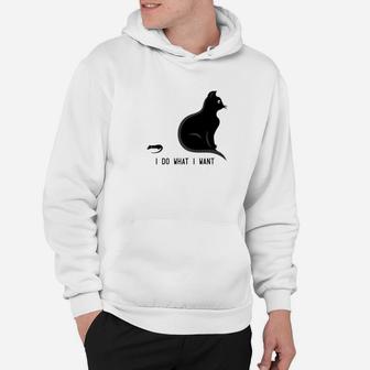Black Cat Dead Mouse I Do What I Want Hoodie - Seseable