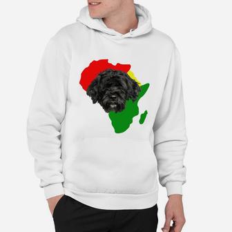 Black History Month African Map Portuguese Water Dog Gift For Pet Lovers Proud Black Hoodie - Seseable