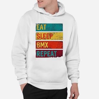 Bmx Biking Motocross Eat Sleep Bmx Repeat Hoodie - Seseable