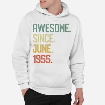 Born In June 1955 Vintage 67th Birthday Gift Him Her Hoodie - Seseable