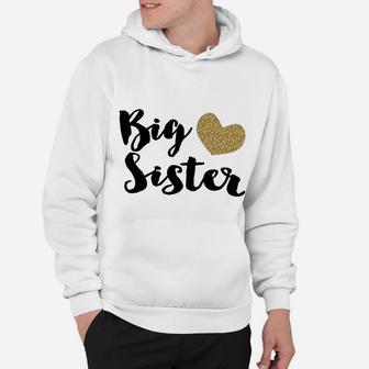 Bump And Beyond Designs Big Sister Gold Big Sister Hoodie - Seseable