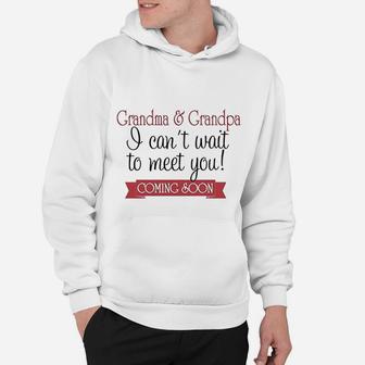 Can Not Wait To Meet Grandparents Pregnancy Announcement Hoodie - Seseable