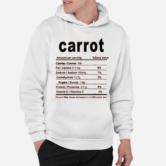 Carrot Costume Funny Food Nutrition Facts Hoodie - Seseable