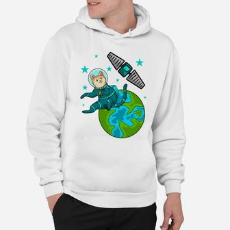Cat Astronaut Green Space Cute Pet Gifts Hoodie - Seseable