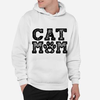 Cat Cat Mom Crazy Paw Lover Lady Hoodie - Seseable