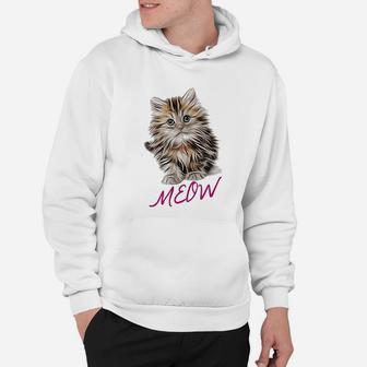 Cat Meow Kitty Funny Cats Mom And Cat Dad Gift Hoodie - Seseable