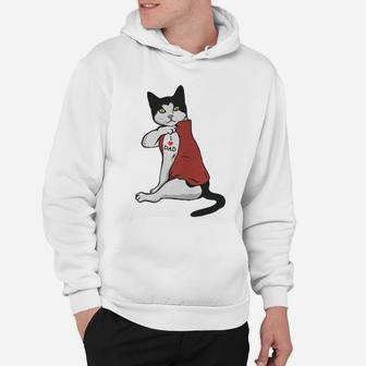 Cat Tattoo I Love Dad Fathers Day 2020 Hoodie - Seseable