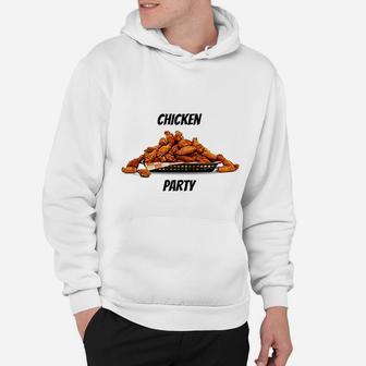 Chicken Party Chicken Wing For Hot Wing Lovers Hoodie - Seseable